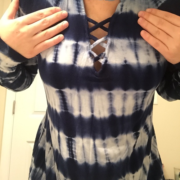 Blue Tie Dye Shirt - Picture 2 of 3